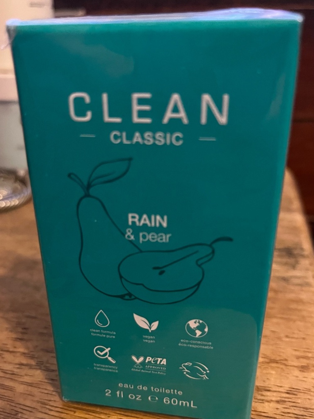 CLEAN Classic Rain & Pear Eau de Toilette – Fresh Teal Packaging